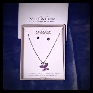 NWT. Butterfly Pendent with matching Stud …